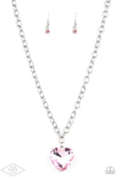 Paparazzi Flirtatiously Flashy - Pink Necklace