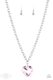 Paparazzi Flirtatiously Flashy - Pink Necklace