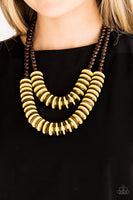 Paparazzi Dominican Disco Necklace - Yellow - ChiTown Chick Bling Boutique 