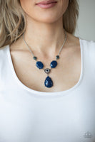 Paparazzi Heirloom Hideaway Blue Necklace