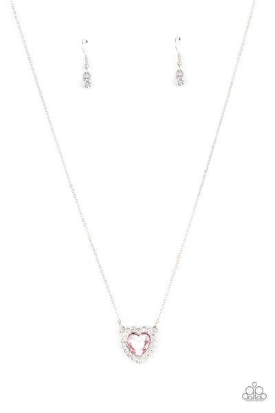 Paparazzi Out of the GLITTERY-ness of Your Heart Pink Necklace