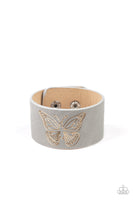 Paparazzi Flirty Flutter Silver Bracelet