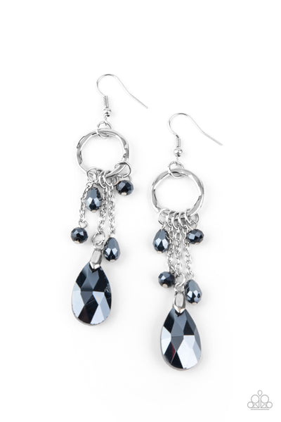 Paparazzi Glammed Up Goddess Blue Earrings