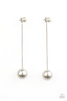 Paparazzi Extended Elegance White Earrings