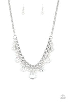 Paparazzi Knockout Queen White Necklace