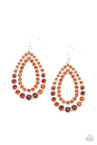 Paparazzi Glacial Glaze - Brown Earrings