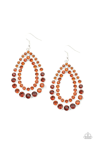 Paparazzi Glacial Glaze - Brown Earrings