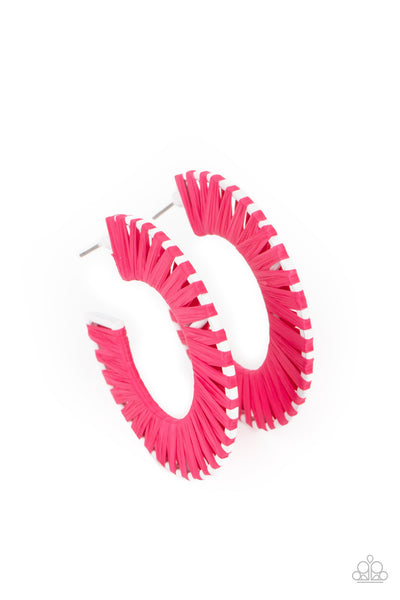 Paparazzi Everybody Conga! - Pink Earrings