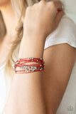 Paparazzi Star-Studded Affair Red Bracelet- Fashion Fix Feb 2021