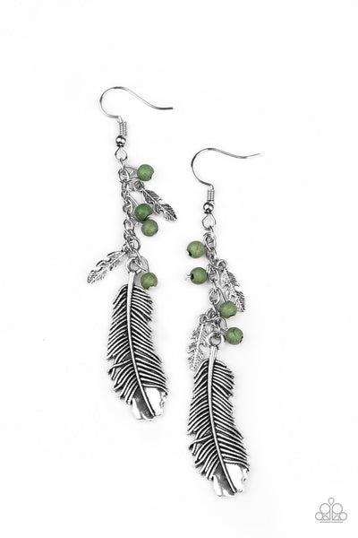 Paparazzi Find Your Flock Green Earrings