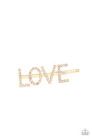 Paparazzi All You Need Is Love Gold Hair Clip