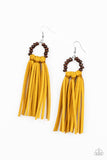 Paparazzi Easy To PerSUEDE Yellow Earrings