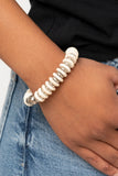 Paparazzi Eco Experience - White  Desert Revival - White Necklace and Bracelet Set