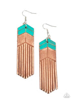 Paparazzi Desert Trails - Blue-Earrings