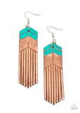 Paparazzi Desert Trails - Blue-Earrings