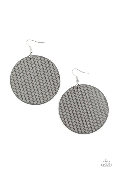 Paparazzi WEAVE Your Mark Silver Earrings