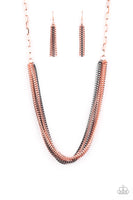 Paparazzi Beat Box Queen Copper Necklace