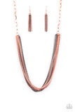 Paparazzi Beat Box Queen Copper Necklace