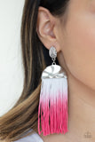 Paparazzi Rope Them In Pink Earrings