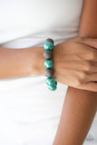 Paparazzi Color Me CEO - Green Bracelet: & Humble Hustle - Green Necklace and Bracelet Set