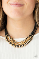 Paparazzi Lock, Stock, and SPARKLE  Gold Necklace