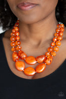 Paparazzi Beach Glam Orange Necklace