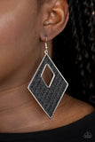 Paparazzi Woven Wanderer Black Earrings