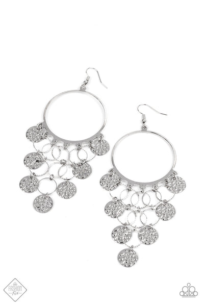 Paparazzi All CHIME High Silver Earring - Fashion Fix