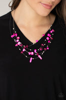 Paparazzi Prismatic Pebbles Pink Necklace