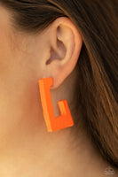 Paparazzi The Girl Next OUTDOOR Orange Earrings