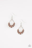 Paparazzi Fancy First Brown Earrings