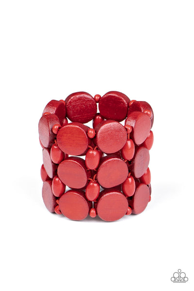 Paparazzi Cruising Coronado Red Bracelet