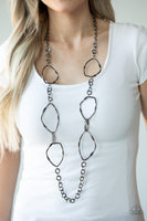 Paparazzi Abstract Artifact Black Necklace