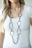 Paparazzi Abstract Artifact Black Necklace