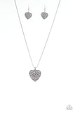 Paparazzi Look Into Your Heart Silver Necklace