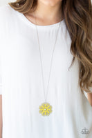 Paparazzi Spin Your PINWHEELS Yellow Necklace