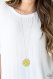 Paparazzi Spin Your PINWHEELS Yellow Necklace