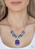 Paparazzi Million Dollar Moment Multi Iridescent/Oil Spill Necklace(Blue)