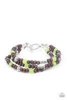 Paparazzi Woodsy Walkabout Green Bracelet